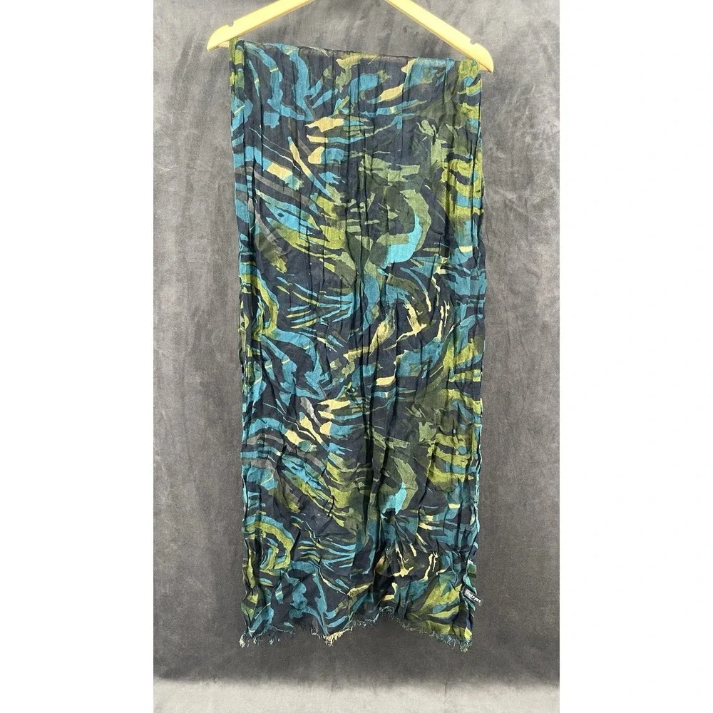 Lane Bryant Women's Lightweight Abstract Print‎ Scarf Wrap Shawl Blue Green